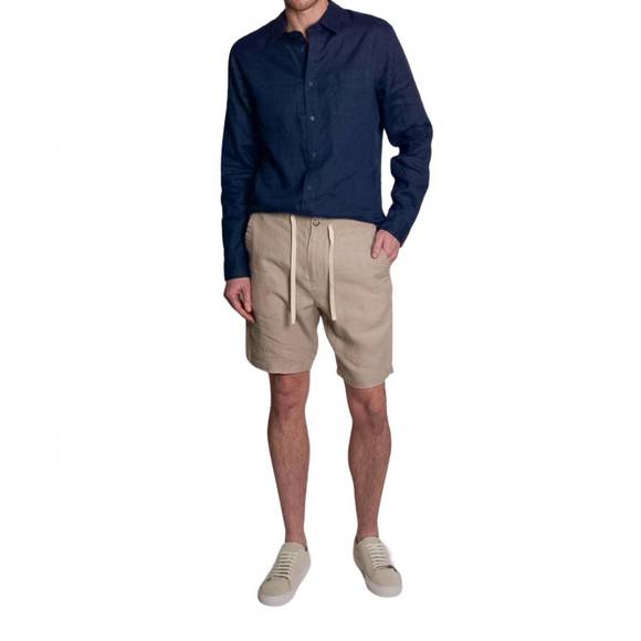 NEW VINCE lightweight hemp shorts in pumas rock